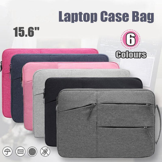Laptop Sleeve Travel Bag Carry Case For Macbook Air Pro 15.6" - Light Grey