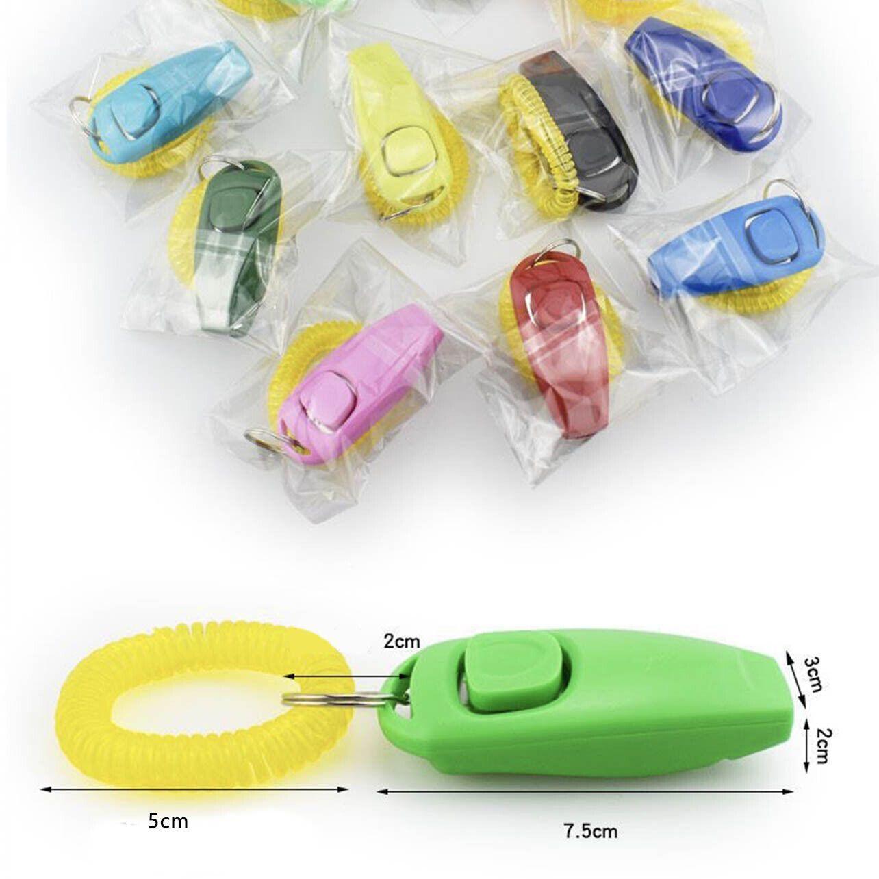 Dog Whistle and Clicker Set for Training Stop Barking Obedience Tool Combo - Light Blue