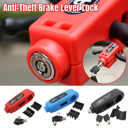 Motorcycle and Electric Bike Handlebar Lock Anti-Theft Security Lock for Bikes - Blue