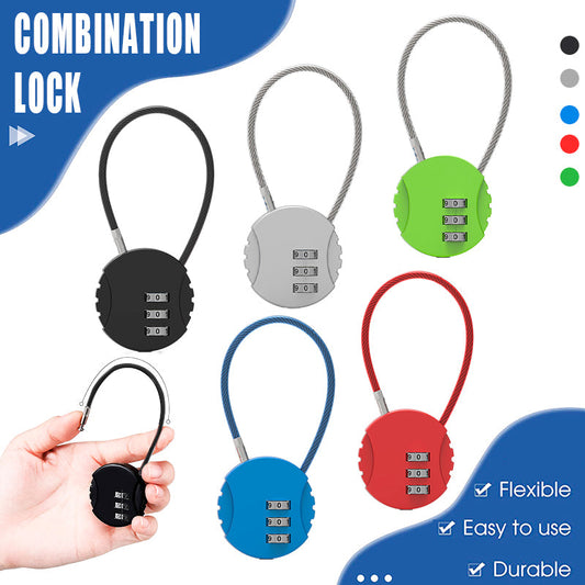 Combination Lock Padlock Locker 3 Digit Security Bike Suitcase Luggage Bag - Green
