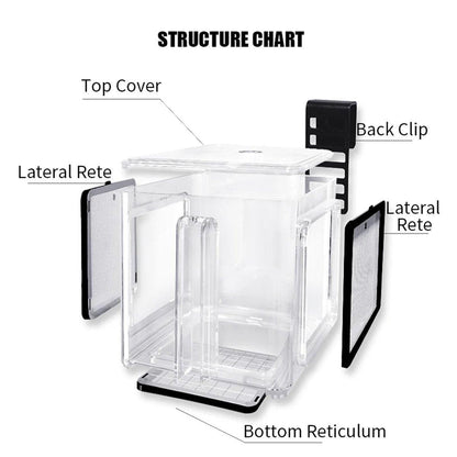 Acrylic Fish Isolation for Aquarium Guppy Fry Tropical Fish Breeding Growth Box