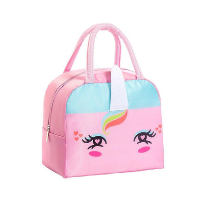 3D Bento Lunch Bag Cartoon Handbag Insulated Food Box Bag for Students LunchTote - Navy Blue Space Bear