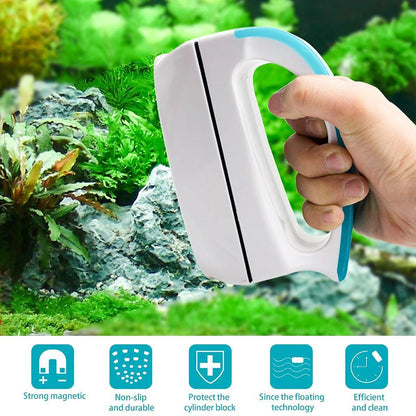 Magnetic Fish Tank Brush Algae Magnet Aquarium Cleaning Glass Aquatic Cleaner - M