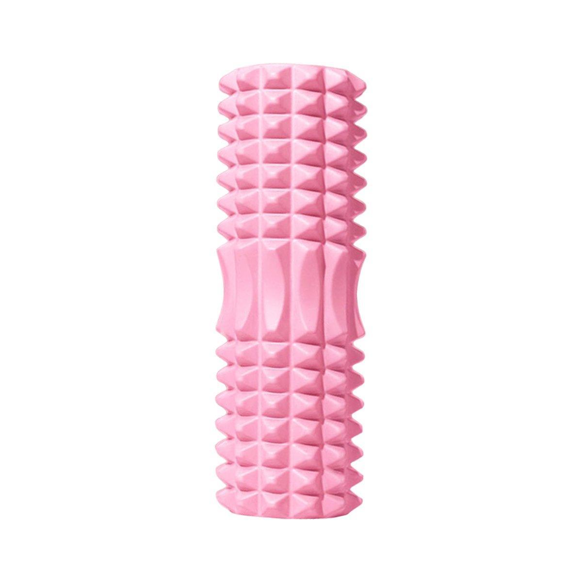 High Density EVA Foam Roller Yoga Massage Stick for Fitness - Wolf Tooth Style Purple-33cm