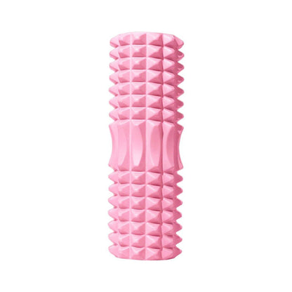High Density EVA Foam Roller Yoga Massage Stick for Fitness - Wolf Tooth Style Pink-45cm