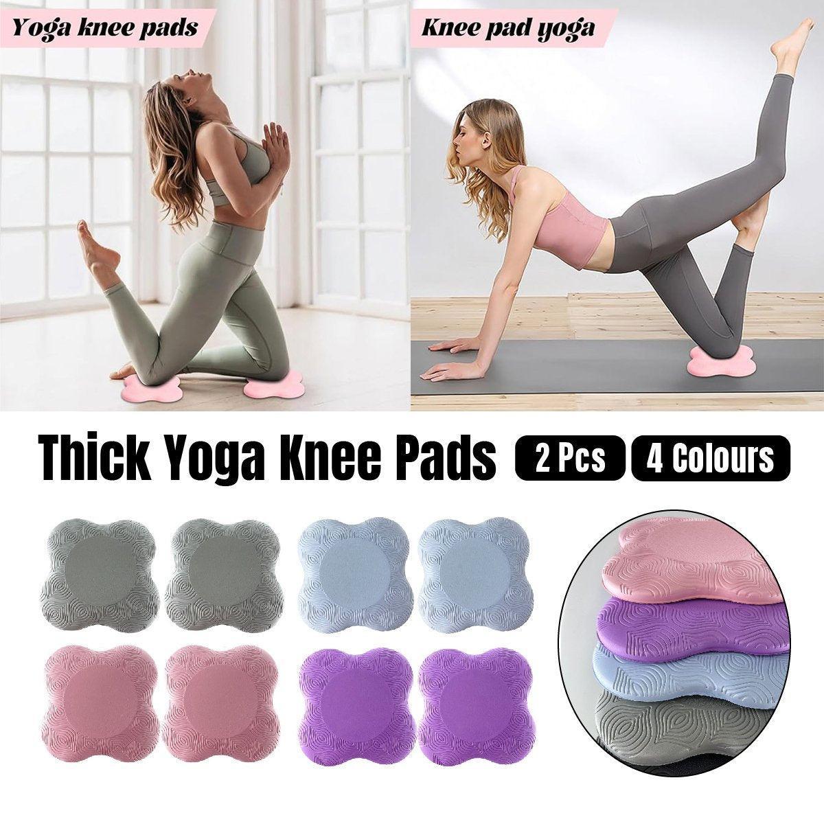 2pcs Thick Yoga Kneeling Mat Knee Cushion for Elbow Support Gym Workout Pad - Blue