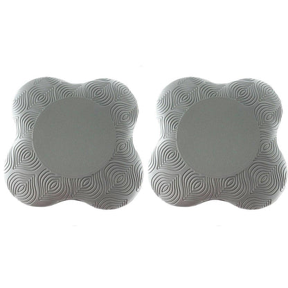 2pcs Thick Yoga Kneeling Mat Knee Cushion for Elbow Support Gym Workout Pad - Grey