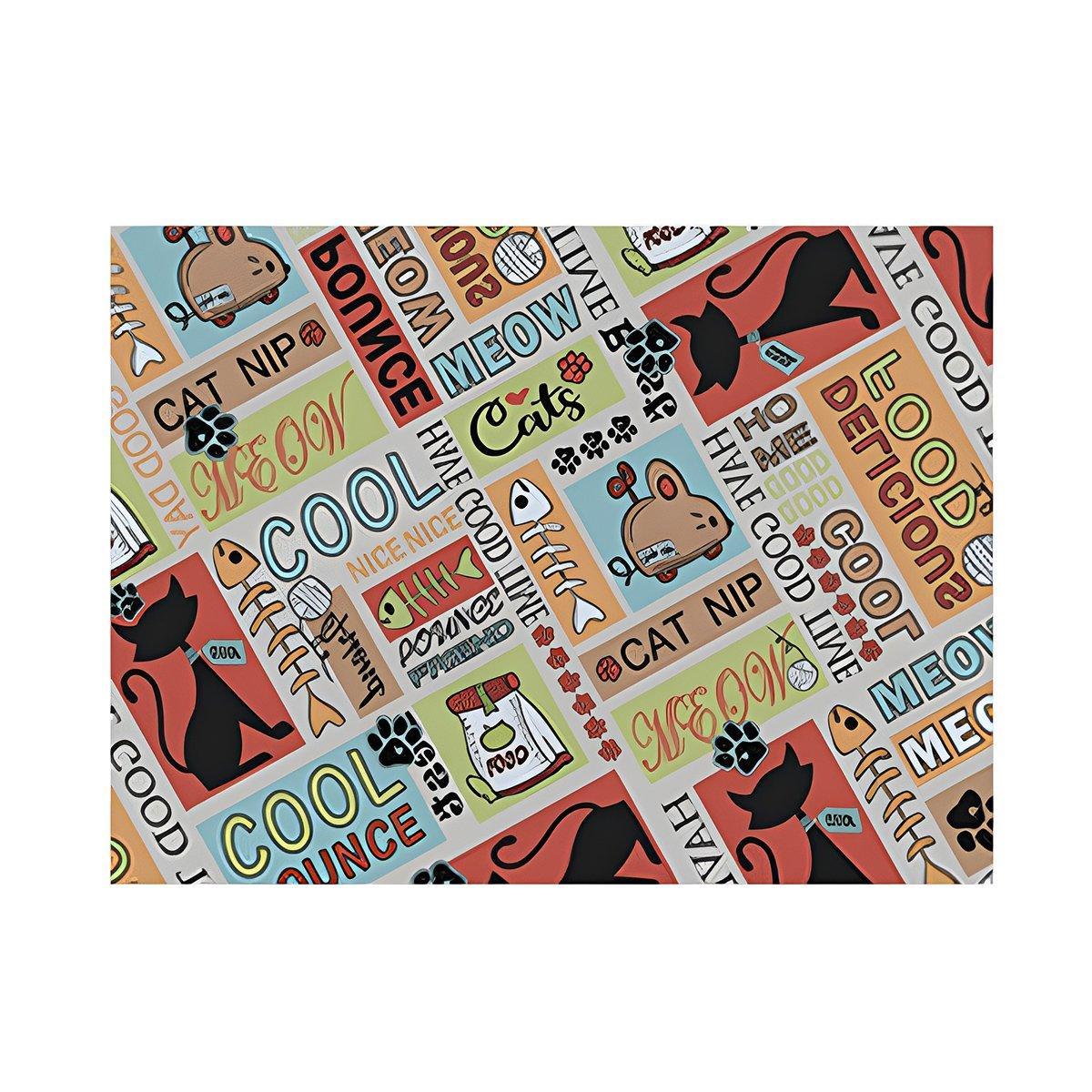 Waterproof Pet Floor Mat Carpet For Dog Cage Feeding Area Anti Slip Washable - Dog-White