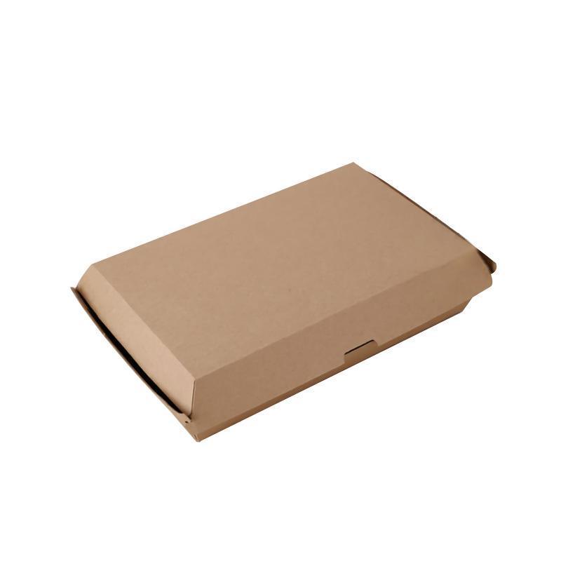 UP To 250PCS Cardboard Hot Dog Box - Brown Corrugated Kraft - Plain - CB8-200PCS