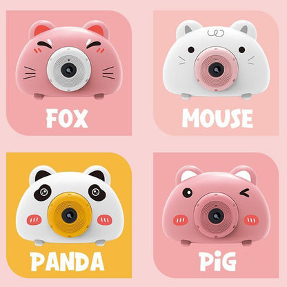 Acousto Optic Bubble Machine Camera Animal-Shaped With Light Music Toy Gift - Pig