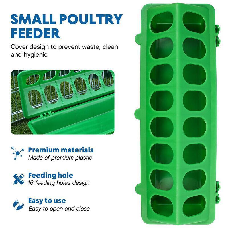 30cm Feeder Storage Trough Quail Drinker Plastic Wild Stable Chick Birds Pigeons - Yellow