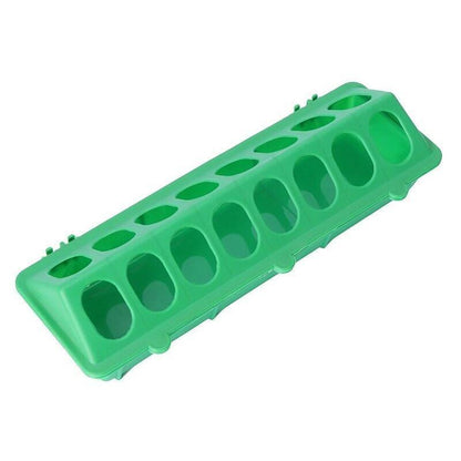 30cm Feeder Storage Trough Quail Drinker Plastic Wild Stable Chick Birds Pigeons - Green