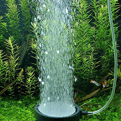 Air Bubble Disk Stone Aquarium Aerator Fish Tank Pump Hydroponics Oxygen - 10cm