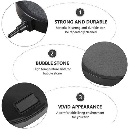 Air Bubble Disk Stone Aquarium Aerator Fish Tank Pump Hydroponics Oxygen - 10cm