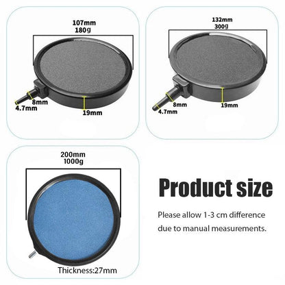 Air Bubble Disk Stone Aquarium Aerator Fish Tank Pump Hydroponics Oxygen - 13cm