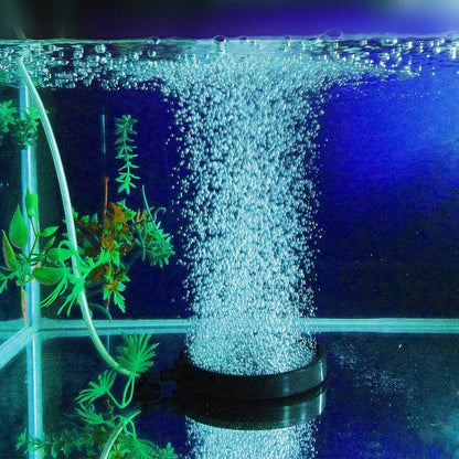 Air Bubble Disk Stone Aquarium Aerator Fish Tank Pump Hydroponics Oxygen - 13cm