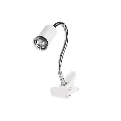 E27 Reptile Heat Lamp UVA UVB Turtle Lizard Heating Light with Clip - 25W Bulb + White Holder