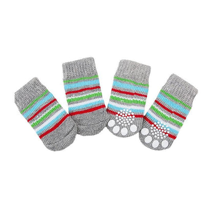 Dog Socks Non-Slip Grip Slip Anti-Slip - Puppy Cat Pet Shoes Slippers S Size - Red Mickey