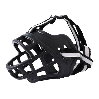 6 Sizes Adjustable Pet Dog No Bite Silicone Basket Muzzle Cage Mouth Mesh Cover - 1#