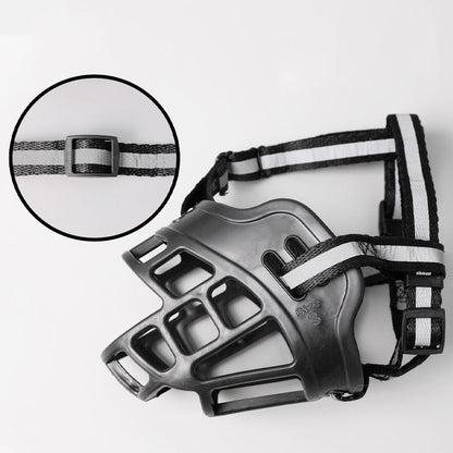 6 Sizes Adjustable Pet Dog No Bite Silicone Basket Muzzle Cage Mouth Mesh Cover - 2#
