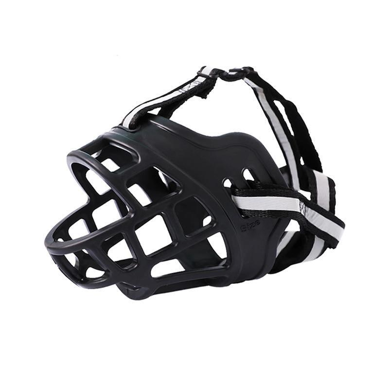 6 Sizes Adjustable Pet Dog No Bite Silicone Basket Muzzle Cage Mouth Mesh Cover - 5#