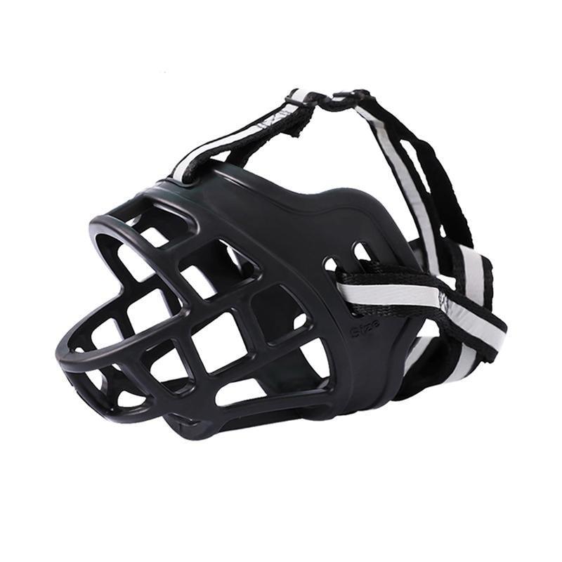 6 Sizes Adjustable Pet Dog No Bite Silicone Basket Muzzle Cage Mouth Mesh Cover - 5#
