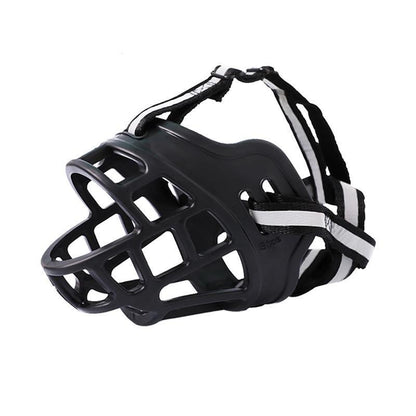 6 Sizes Adjustable Pet Dog No Bite Silicone Basket Muzzle Cage Mouth Mesh Cover - 5#