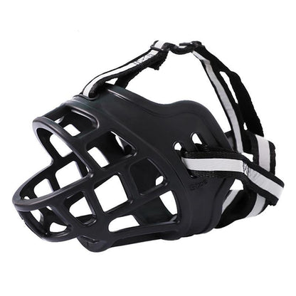 6 Sizes Adjustable Pet Dog No Bite Silicone Basket Muzzle Cage Mouth Mesh Cover - 5#