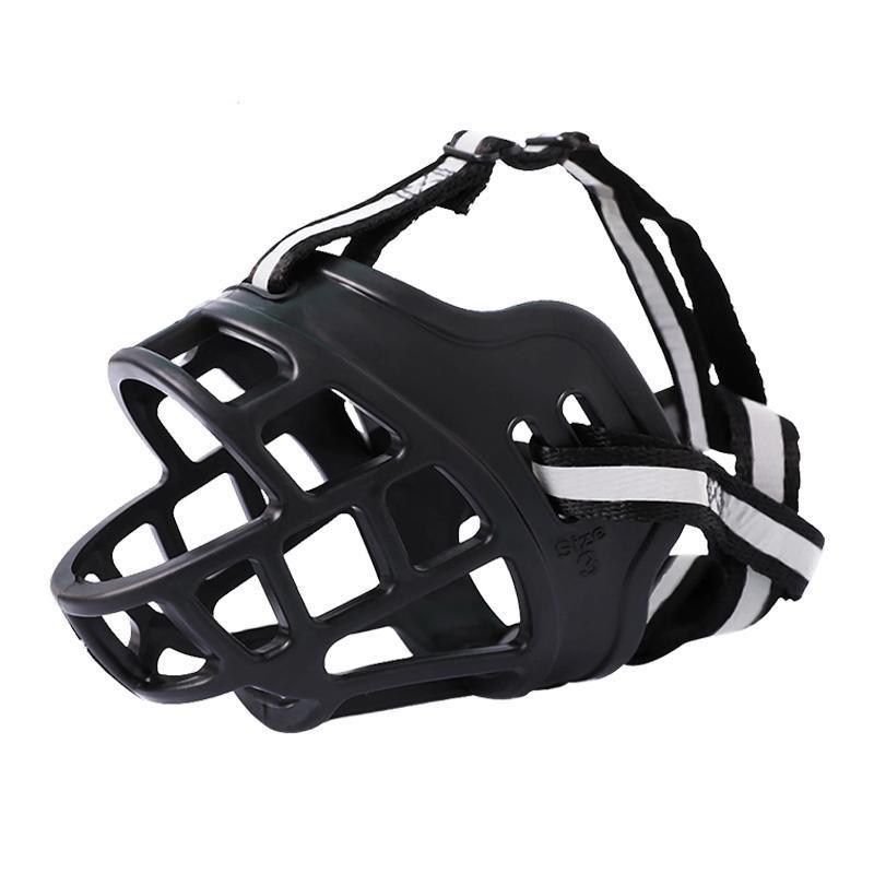 6 Sizes Adjustable Pet Dog No Bite Silicone Basket Muzzle Cage Mouth Mesh Cover - 6#