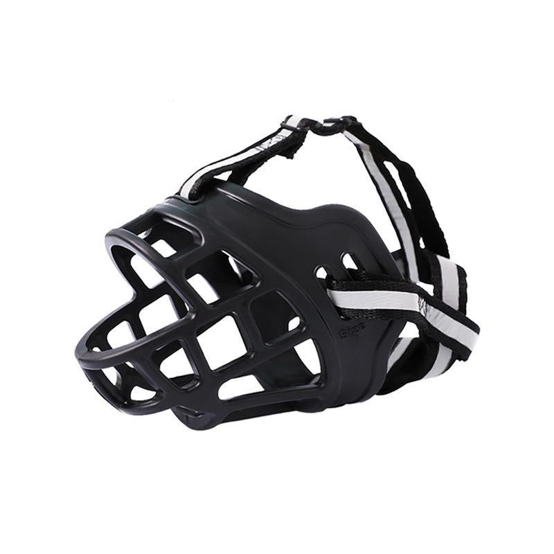 6 Sizes Adjustable Pet Dog No Bite Silicone Basket Muzzle Cage Mouth Mesh Cover - 6#