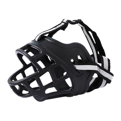 6 Sizes Adjustable Pet Dog No Bite Silicone Basket Muzzle Cage Mouth Mesh Cover - 6#
