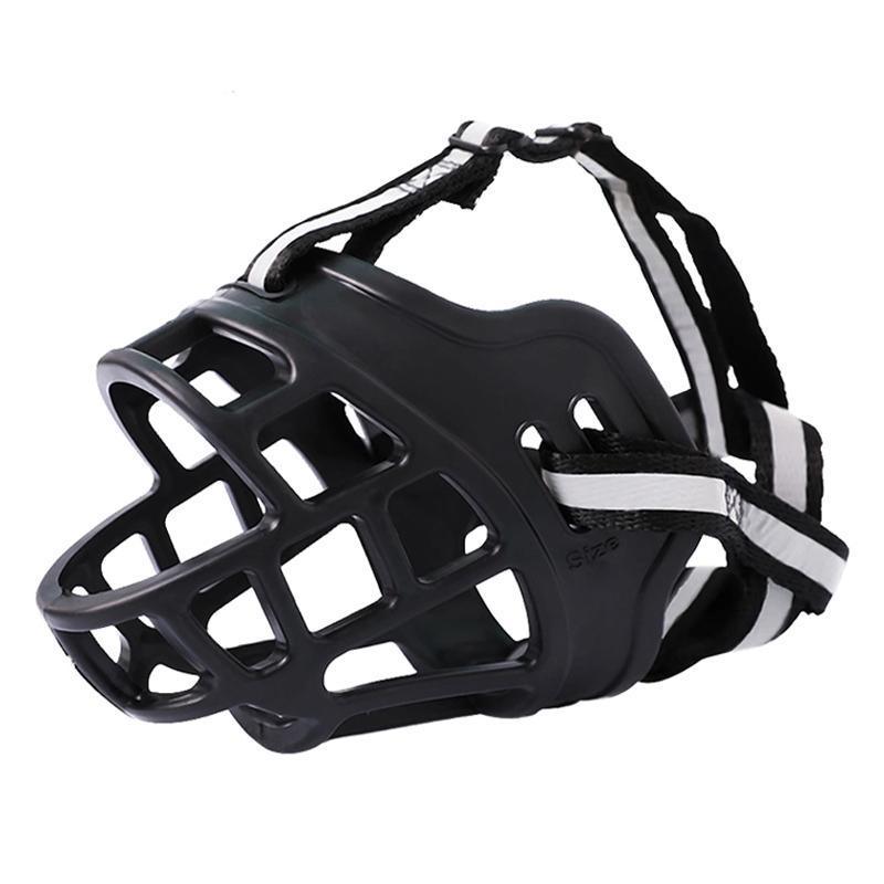 6 Sizes Adjustable Pet Dog No Bite Silicone Basket Muzzle Cage Mouth Mesh Cover - 6#