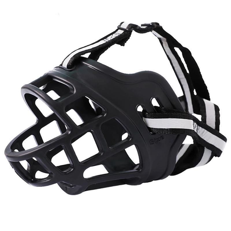 6 Sizes Adjustable Pet Dog No Bite Silicone Basket Muzzle Cage Mouth Mesh Cover - 6#