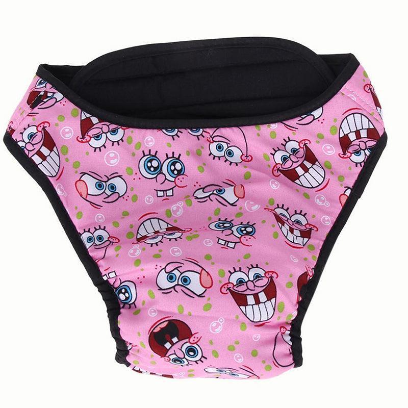 Washable Female Pet Dog Cat Nappy Diaper Physiological Pants Panties Underwear Pink - M