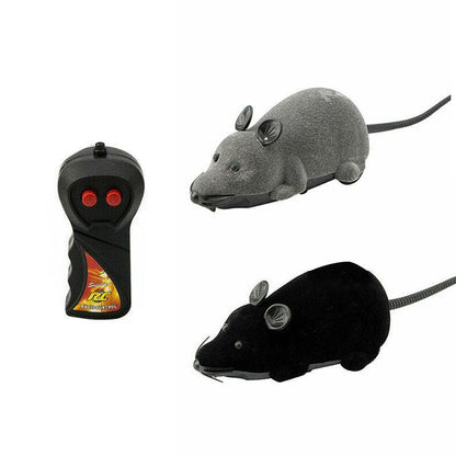 Pet Cat Puppy Toy Wireless Remote Control Electronic Rat Mouse Mice Toys Stock - Black