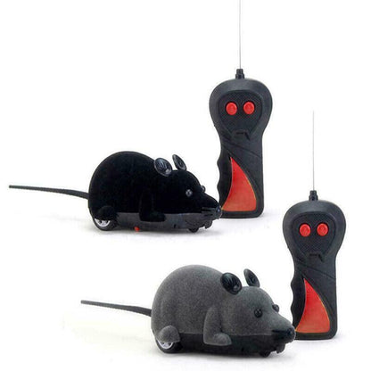 Pet Cat Puppy Toy Wireless Remote Control Electronic Rat Mouse Mice Toys Stock - Black
