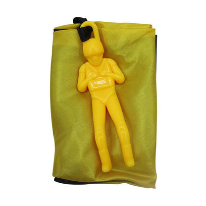 Hand Throwing Mini Soldier Parachute Funny Toy Outdoor Game Play Educational - Blue