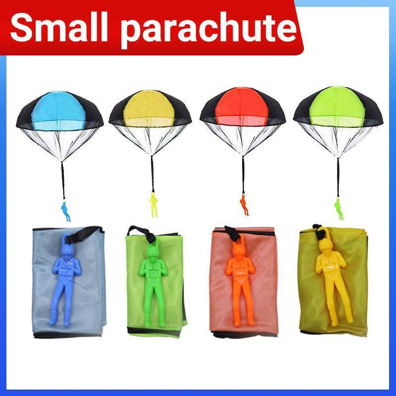 Hand Throwing Mini Soldier Parachute Funny Toy Outdoor Game Play Educational - Yellow