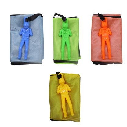 Hand Throwing Mini Soldier Parachute Funny Toy Outdoor Game Play Educational - Yellow