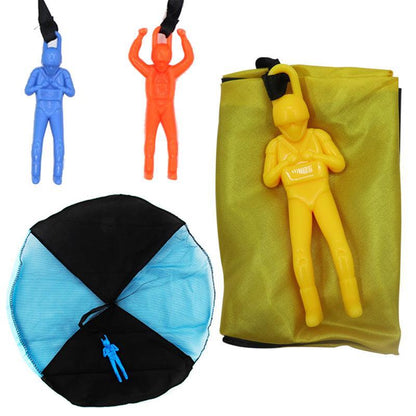 Hand Throwing Mini Soldier Parachute Funny Toy Outdoor Game Play Educational - Yellow