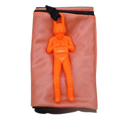 Hand Throwing Mini Soldier Parachute Funny Toy Outdoor Game Play Educational - Yellow