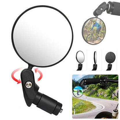 Adjustable Bicycle Rearview Mirror Convex Lens for MTB and Road Bikes
