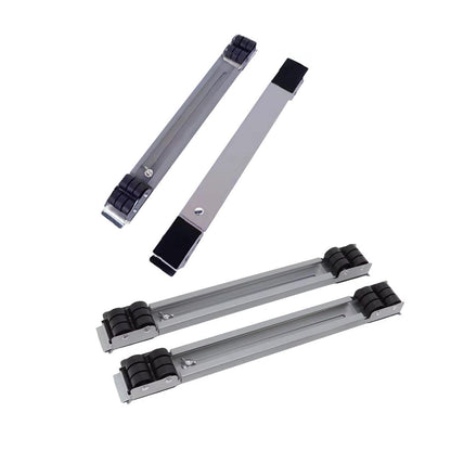 2pcs Adjustable Refrigerator Washing Machine Base Stand Movable Support Shelf - Grooved