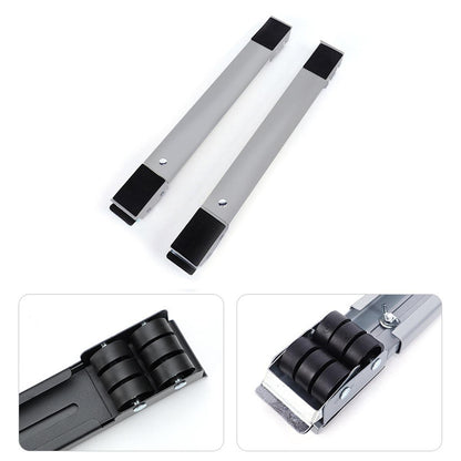 2pcs Adjustable Refrigerator Washing Machine Base Stand Movable Support Shelf - Grooved
