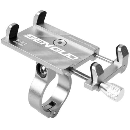 Aluminium Alloy Bicycle Phone Holder Handlebar Mount For Bike Motorcycle - Silver
