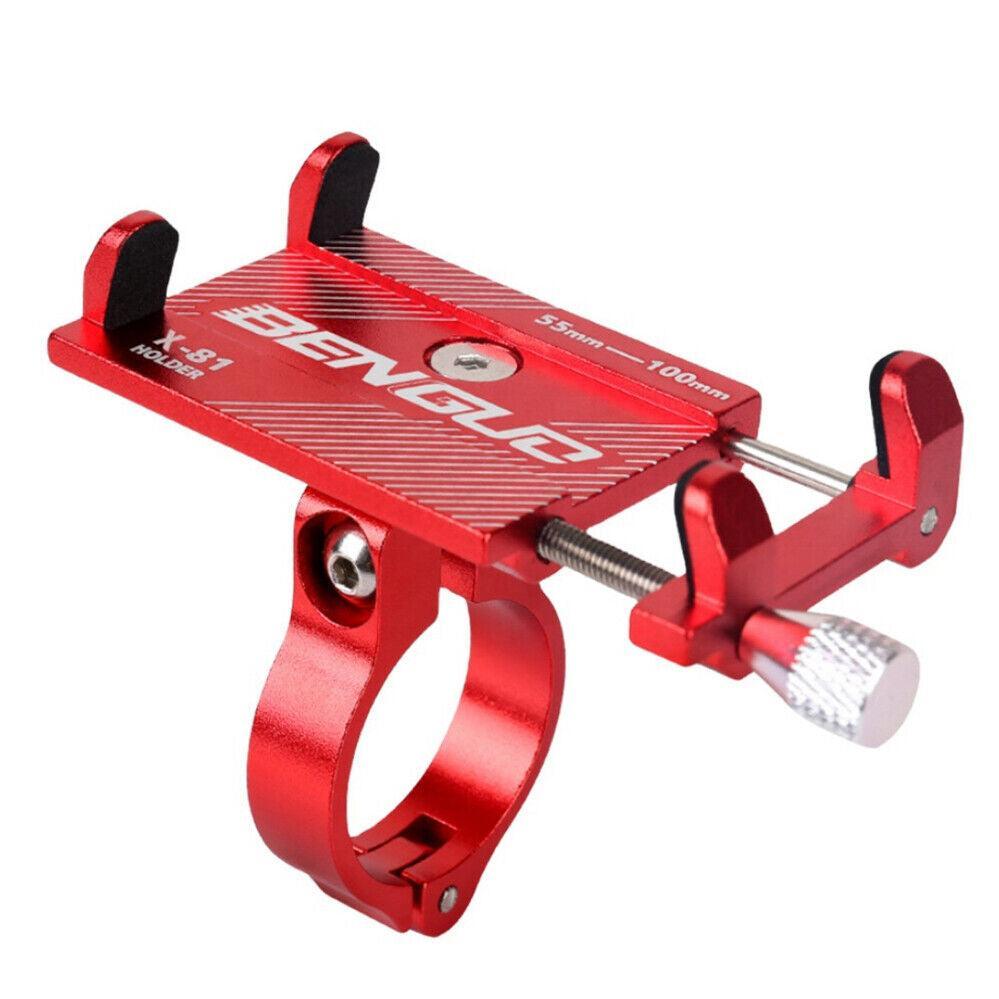 Aluminium Alloy Bicycle Phone Holder Handlebar Mount For Bike Motorcycle - Red