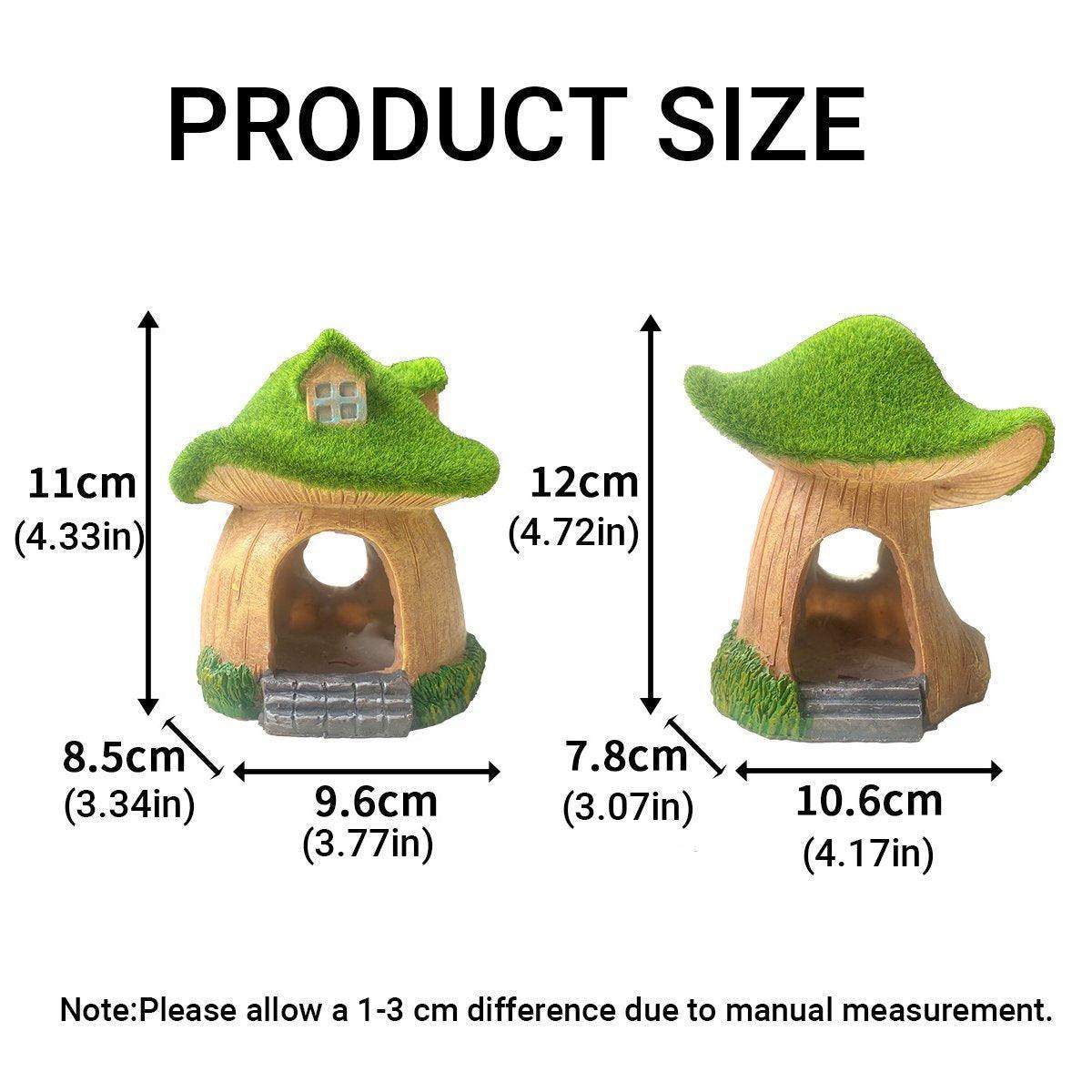 Aquarium Moss Mushroom House Aquascape Crafts Fish Shrimp Hiding Decoration - House With Window