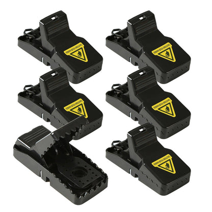 6pcs Rat Trap Automatic Reusable Mouse Catcher Snap Trap for Home Rodent Control - S