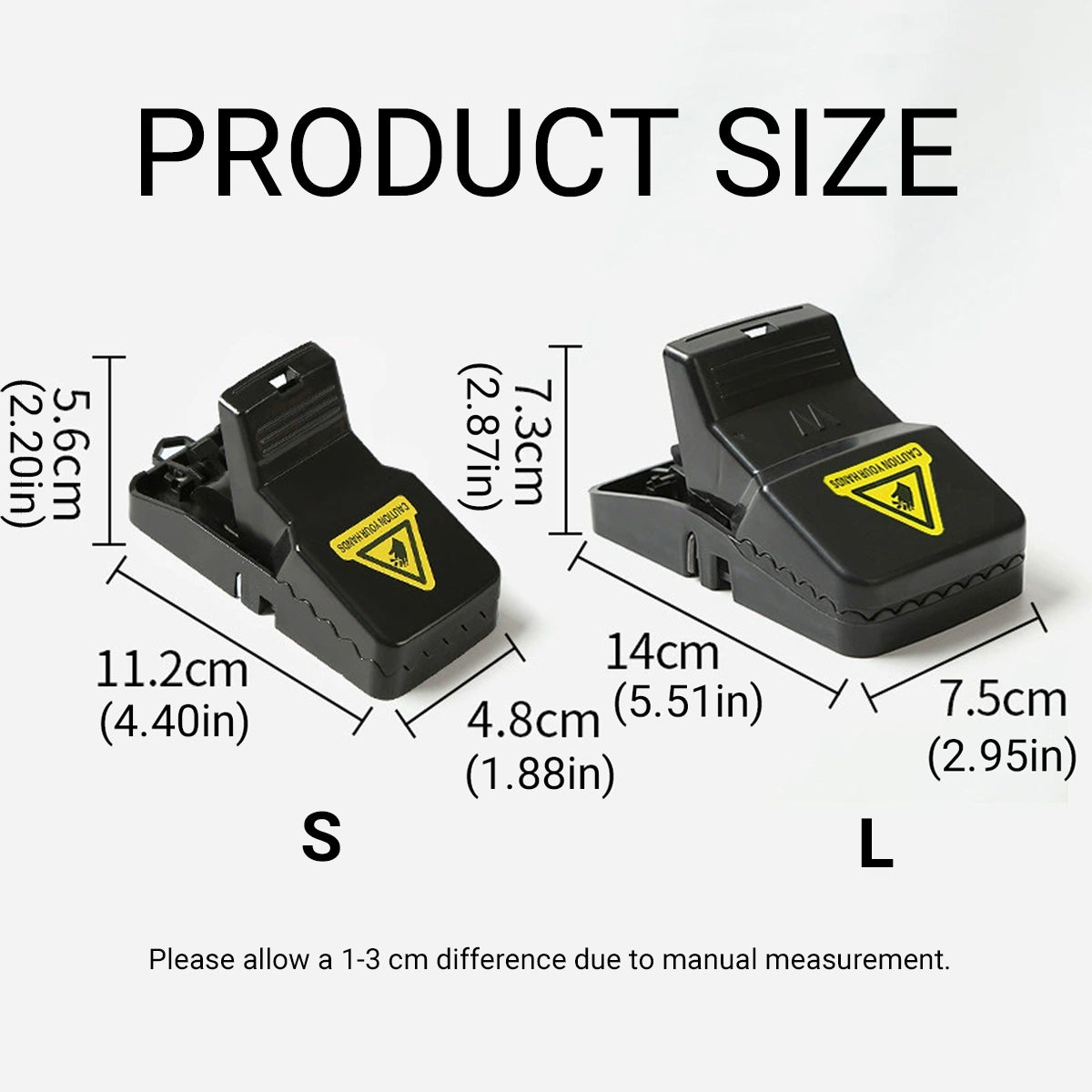 6pcs Rat Trap Automatic Reusable Mouse Catcher Snap Trap for Home Rodent Control - S