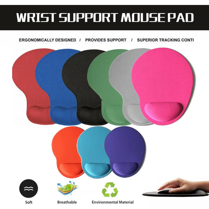 Comfort Mouse Pad with Built In Wrist Support Non Slip Ergonomic Mice Mat - Lake Blue